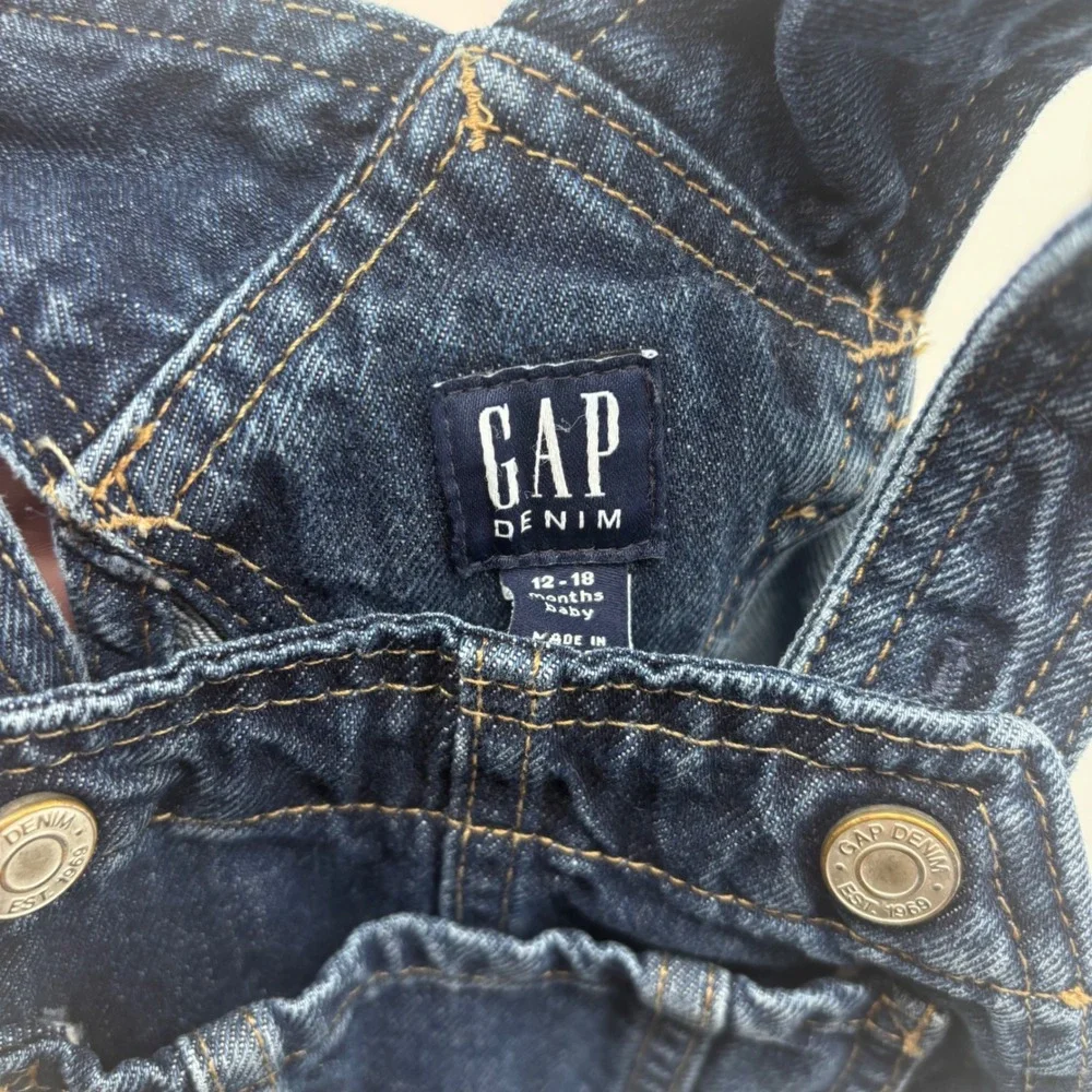 Denim GAP Overalls for‎ Baby Dark Wash Adjustable Straps
